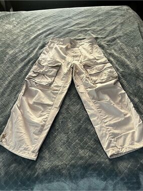 BDG Beige Cargo Pants with Flap Pockets